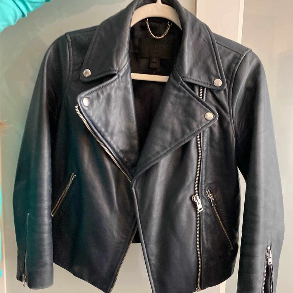 JCREW Collection Leather Moto Jacket